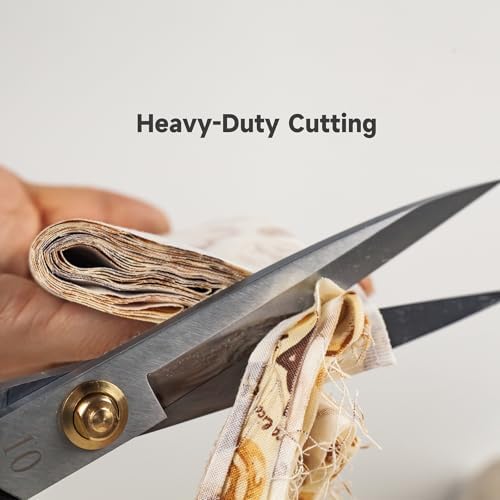 12 Inch Heavy Duty Fabric Scissors, Professional Tailor Shears for Precision Cutting of Leather, Denim, and Multi-Layer Fabrics for Sewing, Dressmaking, Cutting - 1 lb - Right-Handed - Image 5