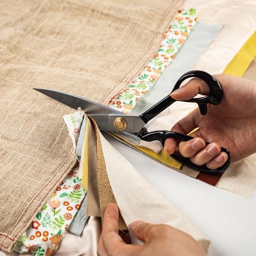 12 Inch Heavy Duty Fabric Scissors, Professional Tailor Shears for Precision Cutting of Leather, Denim, and Multi-Layer Fabrics for Sewing, Dressmaking, Cutting - 1 lb - Right-Handed - Image 6