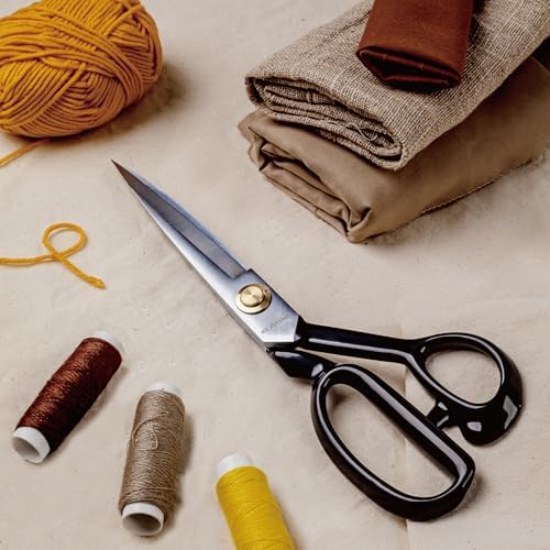 12 Inch Heavy Duty Fabric Scissors, Professional Tailor Shears for Precision Cutting of Leather, Denim, and Multi-Layer Fabrics for Sewing, Dressmaking, Cutting - 1 lb - Right-Handed - Image 7