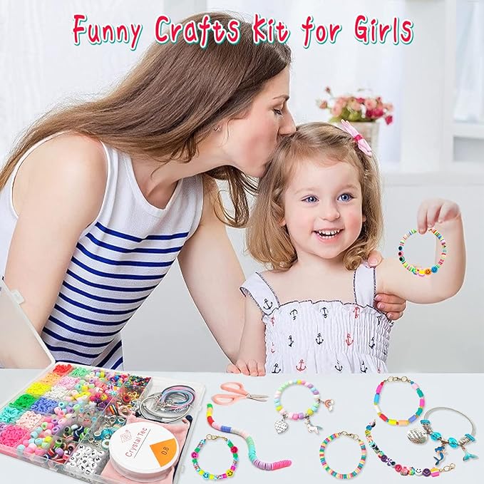 leitait Girls Toys Bracelet Making Kit -3400pcs Charm Jewelry Making Kit Supplies,Unicorn/Mermaid Crafts Birthday Christmas Gifts for Girls Ages 5 6 7 8 9 10 11 12 Years Old - Image 4